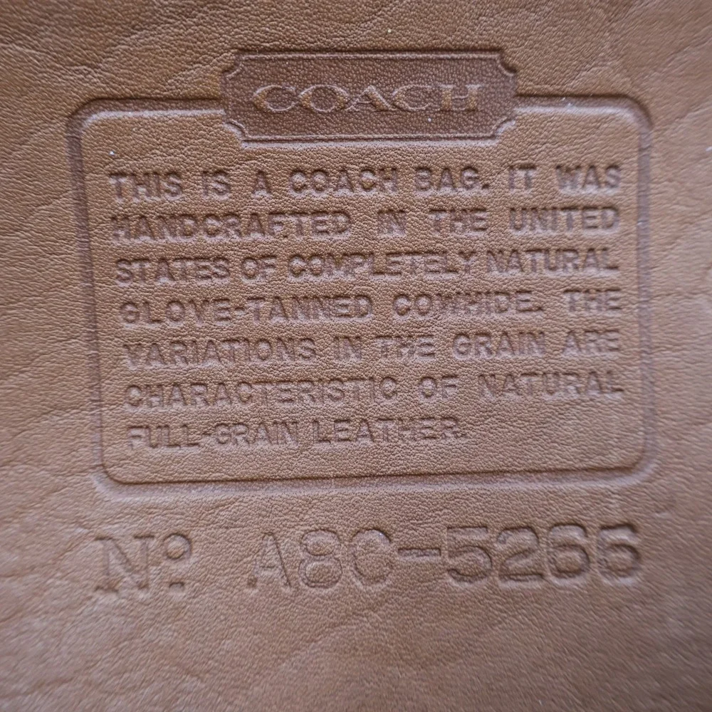 Coach Beekman Briefcase Mens Large British Tan Vintage Leather Bag 5266 USA
